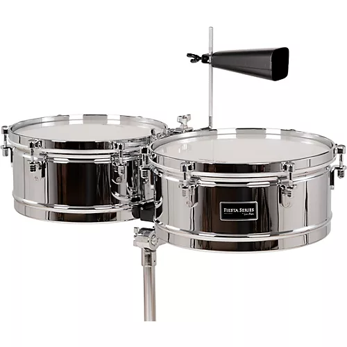 Gon Bops Fiesta Series Timbale Set 13 and 14 in. Chrome