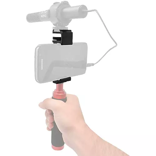 Saramonic SR-BSP1C Aluminum Smartphone Holder for Tripods & Stabilizing Handgrips with Mounting Shoe for Microphones, Receivers, Lights & more