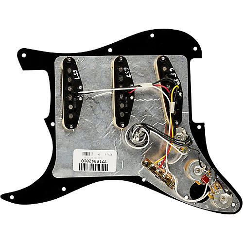 Fender Stratocaster SSS Tex-Mex Prewired Pickguard Black/White/Black