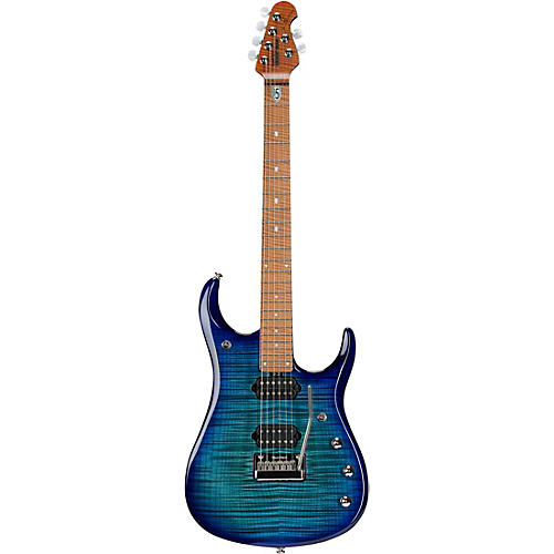 Ernie Ball Music Man JP15 Flamed Maple Top Electric Guitar Transparent Black