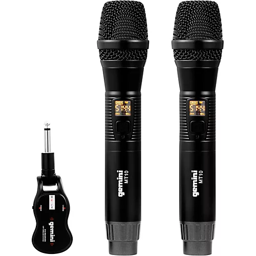 Open-Box Gemini GMU-M200 Dual Handheld Wireless UHF Microphone System, 512-541.7mHz Condition 1 - Mint