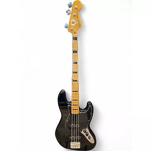 Used Squier Vintage Modified 70S Jazz Bass Black Electric Bass Guitar Black