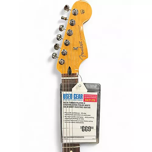 Used Fender PLAYER II STRATOCASTER Polar White Solid Body Electric Guitar Polar White