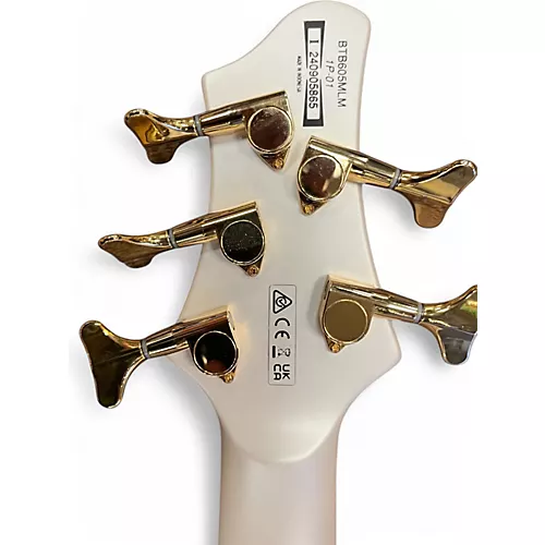 Used Ibanez BTB605MLM Pearl White Electric Bass Guitar Pearl White
