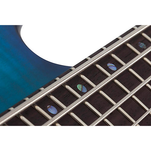 Schecter Guitar Research Stiletto Studio-4 Electric Bass Guitar Ocean Blue Burst