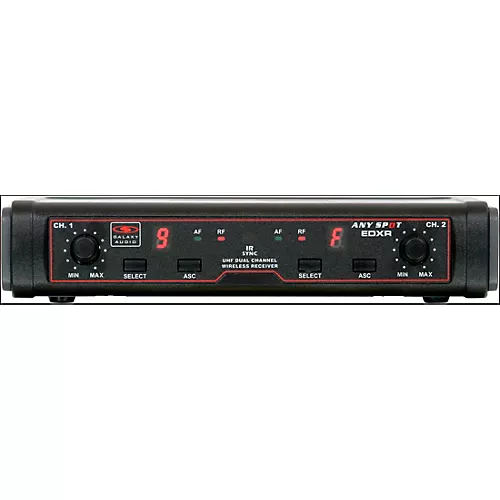 Galaxy Audio EDXR/HHBPV Dual-Channel Wireless Handheld and Lavalier System Band D Black