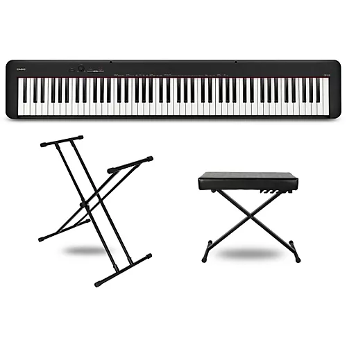 Casio CDP-S110 Digital Piano With X-Stand and Bench White Essentials Package
