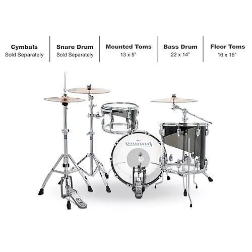 Ludwig Vistalite 50th Anniversary Fab 3-Piece Shell Pack With 22