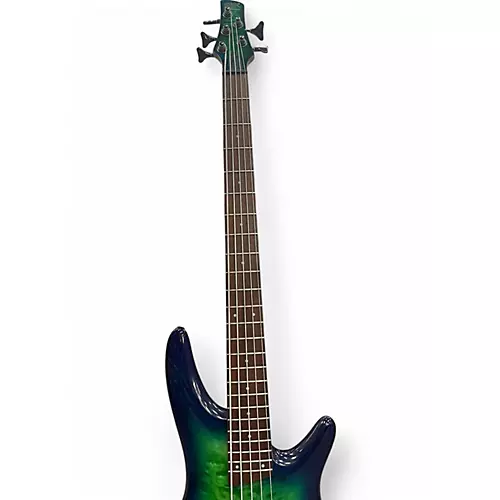Used 2022 Ibanez SR405 5 String BLUE GREEN BURST Electric Bass Guitar BLUE GREEN BURST