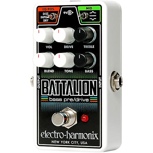 Electro-Harmonix Nano Battalion Bass Preamp & Overdrive Effects Pedal