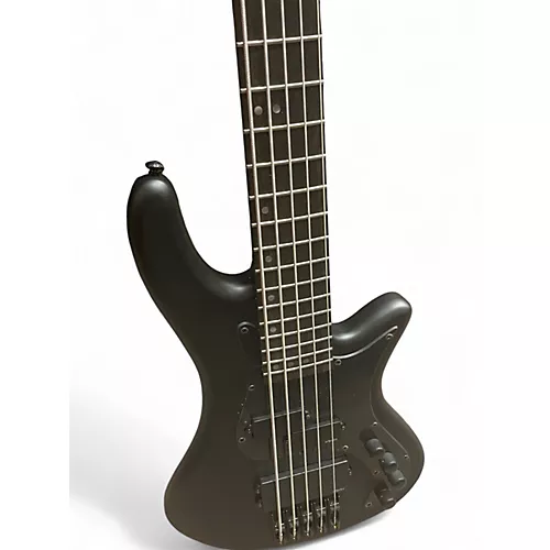 Used Schecter Guitar Research stelleto stealth 5 Black Electric Bass Guitar Black