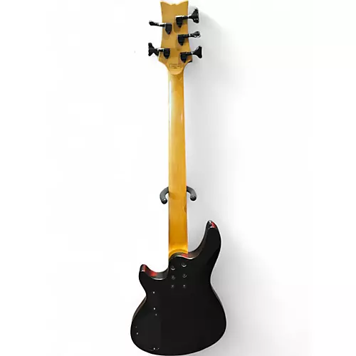 Used Schecter Guitar Research Damien Elite 5 String Black Electric Bass Guitar Black