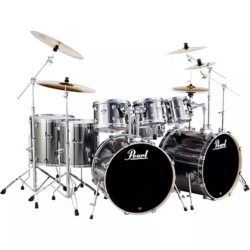 Pearl Export Double Bass 8-Piece Drum Set Jet Black