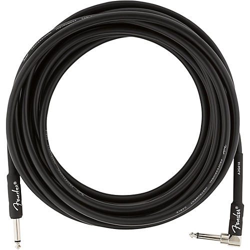 Fender Professional Series Straight to Angle Instrument Cable 25 ft. Black