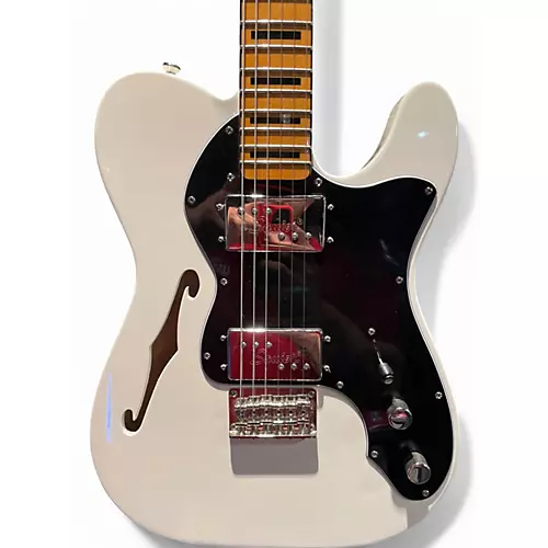 Used Squier Classic Vibe 70s Thinline Telecaster Olympic White Hollow Body Electric Guitar Olympic White