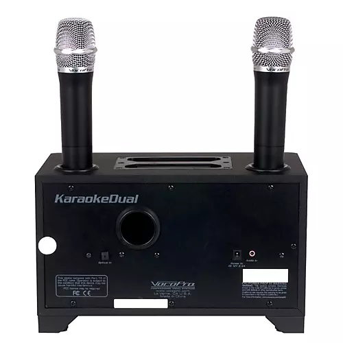 VocoPro KaraokeeDual All-In-One Karaoke Boom Box With Wireless Mics
