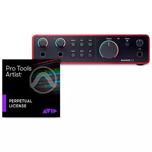 Focusrite Scarlett USB-C Audio Interface (Gen 4) with AVID Pro Tools Artist Perpetual 4i4