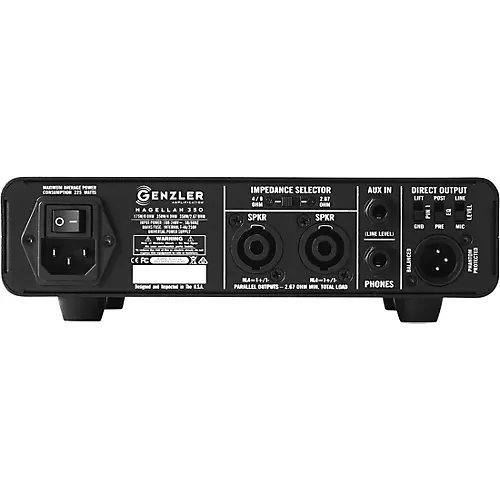 GENZLER AMPLIFICATION MAGELLAN 350 Bass Head Black