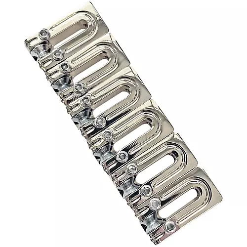 AxLabs String Surfer Brass Roller Saddles for Strat Style Bridges Black Nickel Narrow 2-1/16 in.