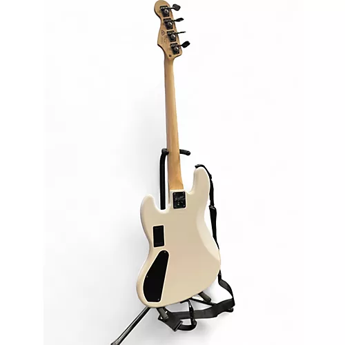Used Squier Contemporary Active Jazz Bass White Electric Bass Guitar White