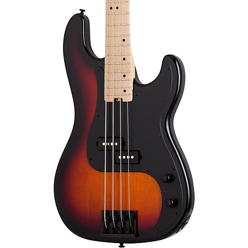 Schecter Guitar Research P-4 4-String Electric Bass Guitar 3-Tone Burst Black Pickguard