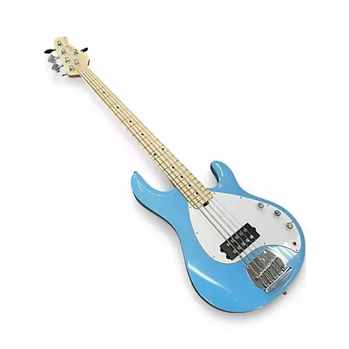 Used Sterling by Music Man Ray5 5 String Chopper Blue Electric Bass Guitar Chopper Blue