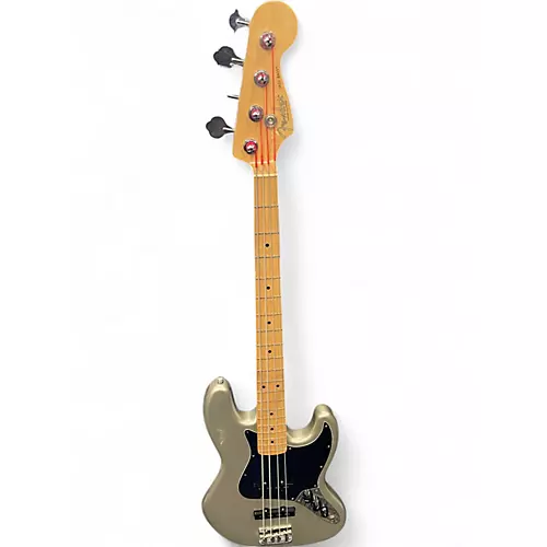 Used Fender mod shop jazz bass Silver Electric Bass Guitar Silver