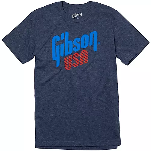 Gibson Gibson USA T-Shirt Large Blue