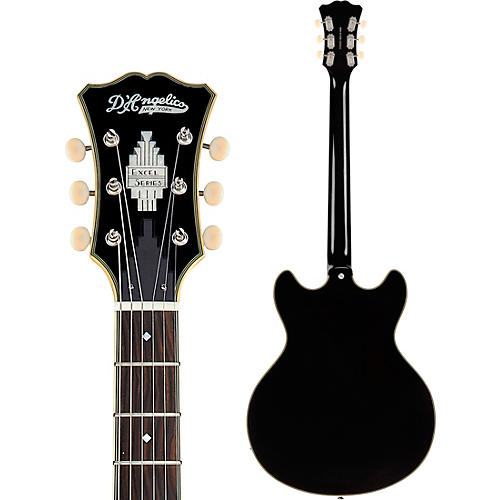 D'Angelico Excel DC Tour Semi-Hollow Electric Guitar With Supro Bolt Bucker Pickups and Stopbar Tailpiece Slate Blue