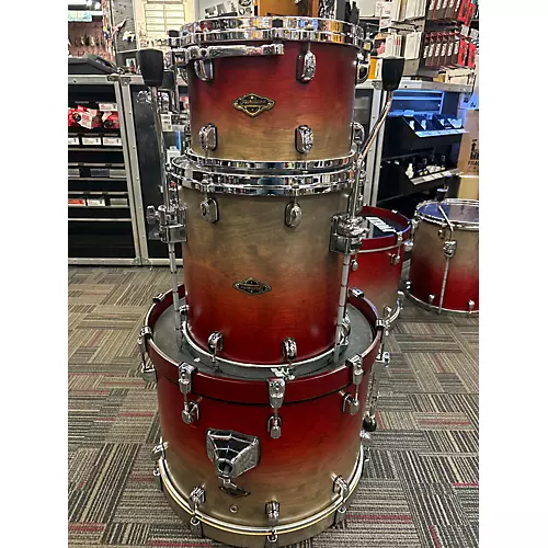 Used TAMA 3 piece Starclassic Satin Burgandy Drum Kit satin burgandy