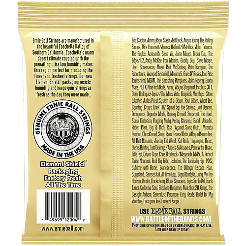 Ernie Ball 2004 Earthwood 80/20 Bronze Light Acoustic Guitar Strings