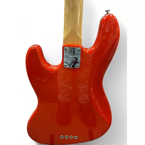Used Fender American Standard Jazz Bass Transparent Orange Electric Bass Guitar Transparent Orange