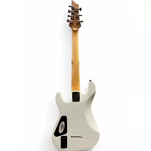Used Schecter Guitar Research Demon 7 String Arctic White Solid Body Electric Guitar Arctic White