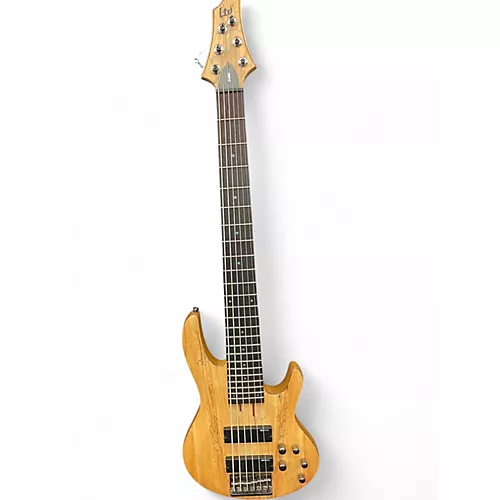 Used 2015 ESP LTD B206SM 6 String Worn Natural Electric Bass Guitar Worn Natural
