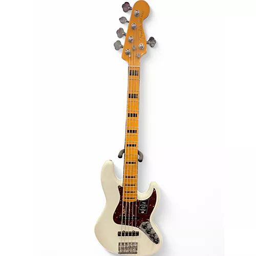 Used Fender American Ultra Jazz Bass V Arctic Pearl Electric Bass Guitar Arctic Pearl