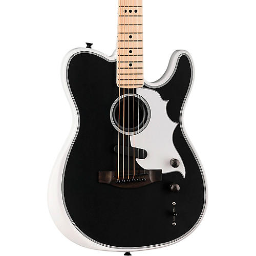 Fender Jack White Signature Triplesonic Limited-Edition Acoustasonic Telecaster Acoustic-Electric Guitar Arctic White