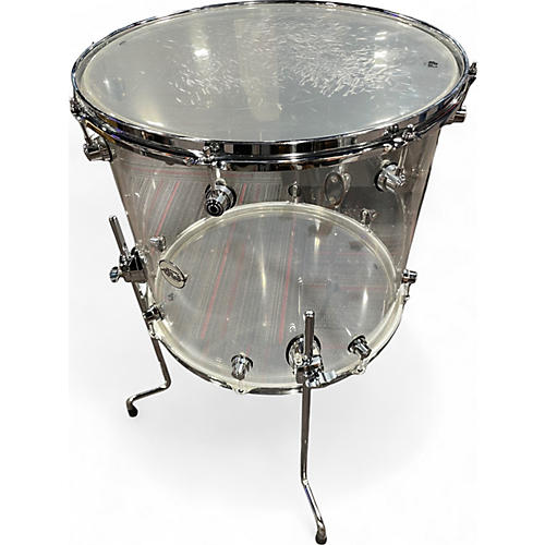 Used DW 18in Design Series Acrylic Clear Drum Clear 38