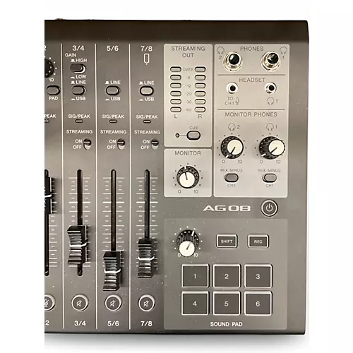 Used Yamaha AG08 8-Channel Mixer/USB Interface for Mac/PC Audio Interface
