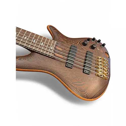 Used Ibanez PRESTIGE SR5006E Natural Electric Bass Guitar Natural