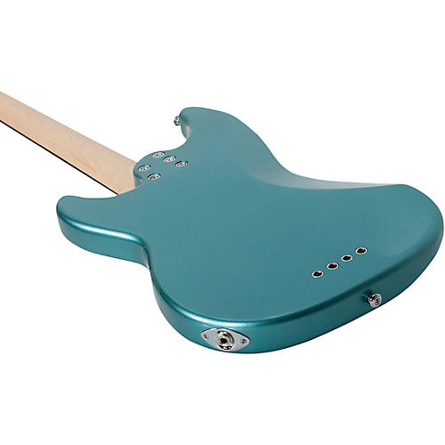 Schecter Guitar Research Banshee 4-String Short Scale Electric Bass Guitar Pelham Blue White Pickguard