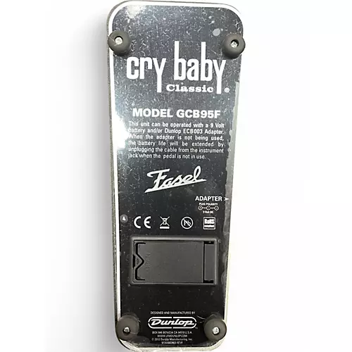 Used Dunlop GCB95F Crybaby Classic Wah With Fasel Inductor Effect Pedal
