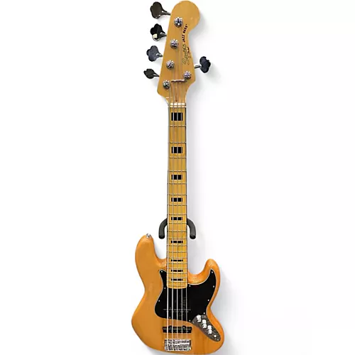 Used 2014 Squier Jazz Bass Natural Electric Bass Guitar Natural
