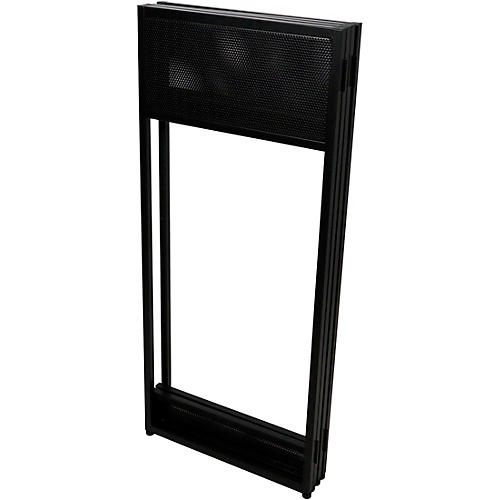 ProX XF-VISTABLMK2 Vista DJ Booth Facade Table Station With White and Black Scrim Kit and Padded Travel Bag