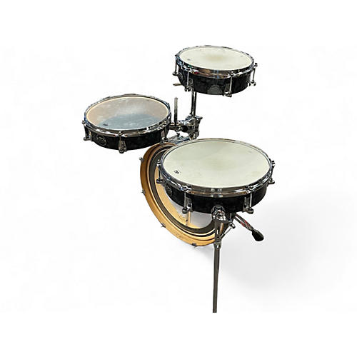 Used DW 4 Piece LOW PRO PERFORMANCE BLACK PEARL Drum Kit BLACK PEARL