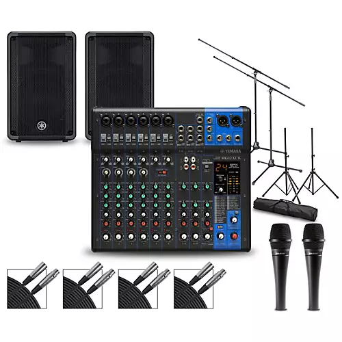 Yamaha Complete PA Package with MG12XUK Mixer and Yamaha DBR Speakers 12