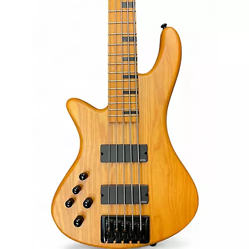 Used Schecter Guitar Research Stiletto Session 5 Natural Electric Bass Guitar Natural