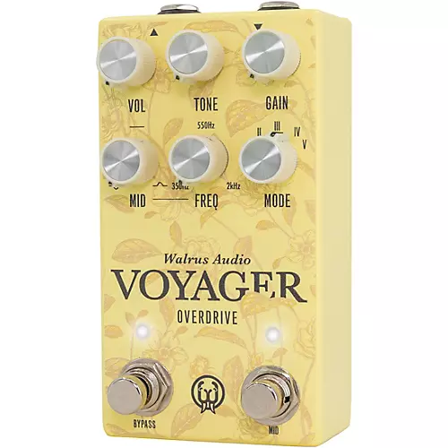 Walrus Audio Voyager Pre-Amp/Overdrive MKII Effects Pedal Floral Series 2024 Yellow