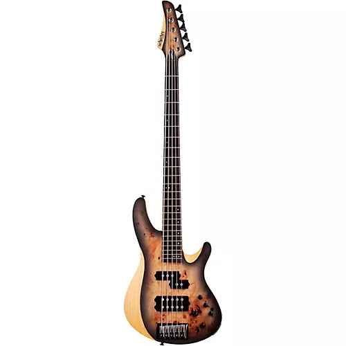 Schecter Guitar Research Reaper-5 5-String Electric Bass Guitar Satin Charcoal Burst