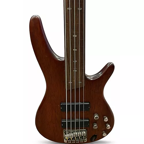 Used Ibanez SR505 5 String Walnut Electric Bass Guitar Walnut