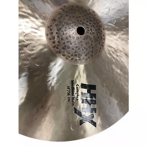 Used SABIAN 14in HHX COMPLEX MEDIUM HIHAT PAIR Cymbal 33